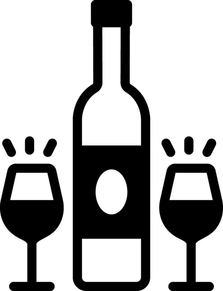 solid icon for wine vector