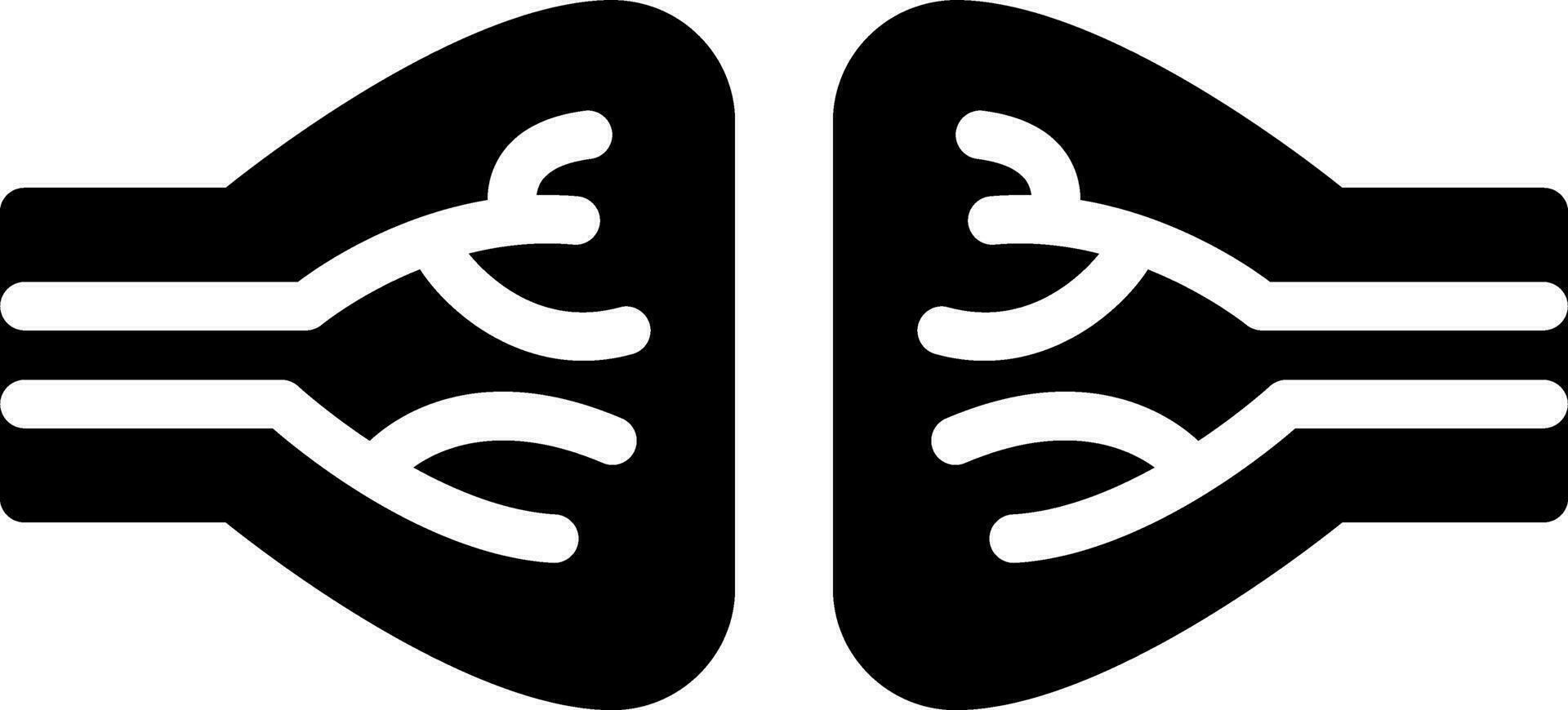 solid icon for nerve vector