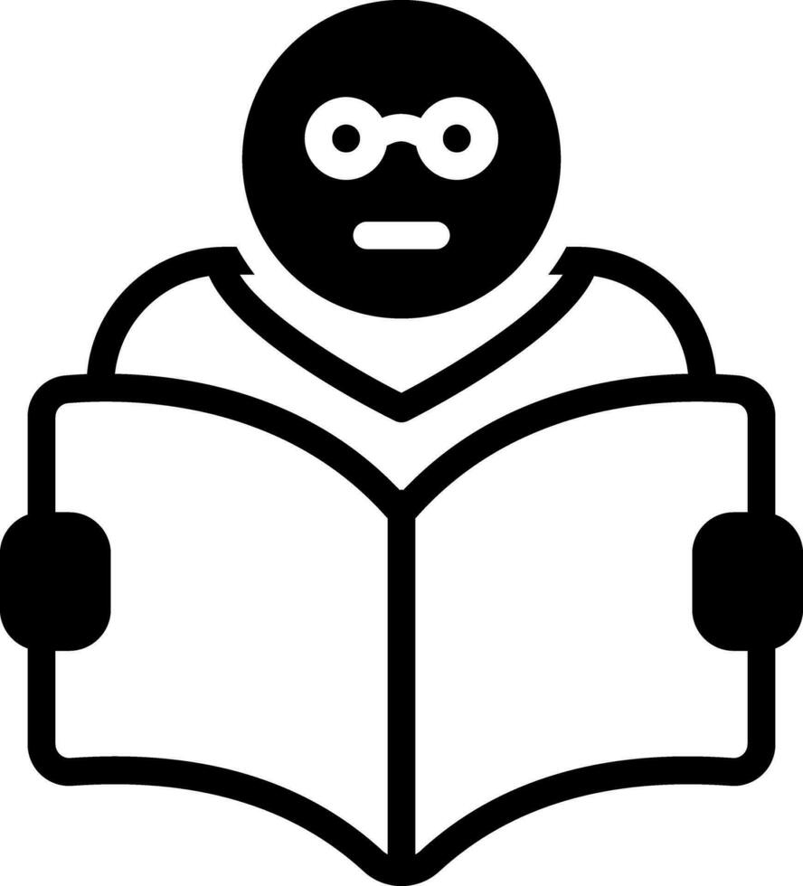 solid icon for reader vector