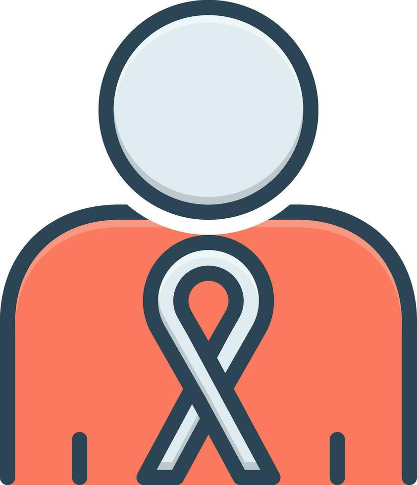 color icon for cancer vector