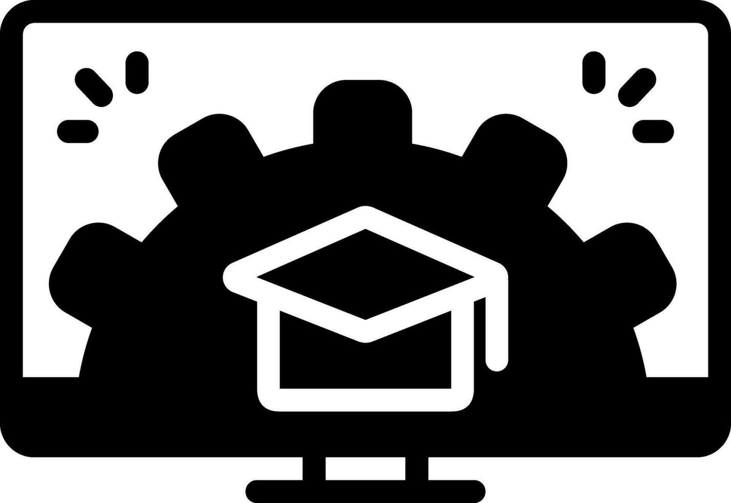 solid icon for learning vector