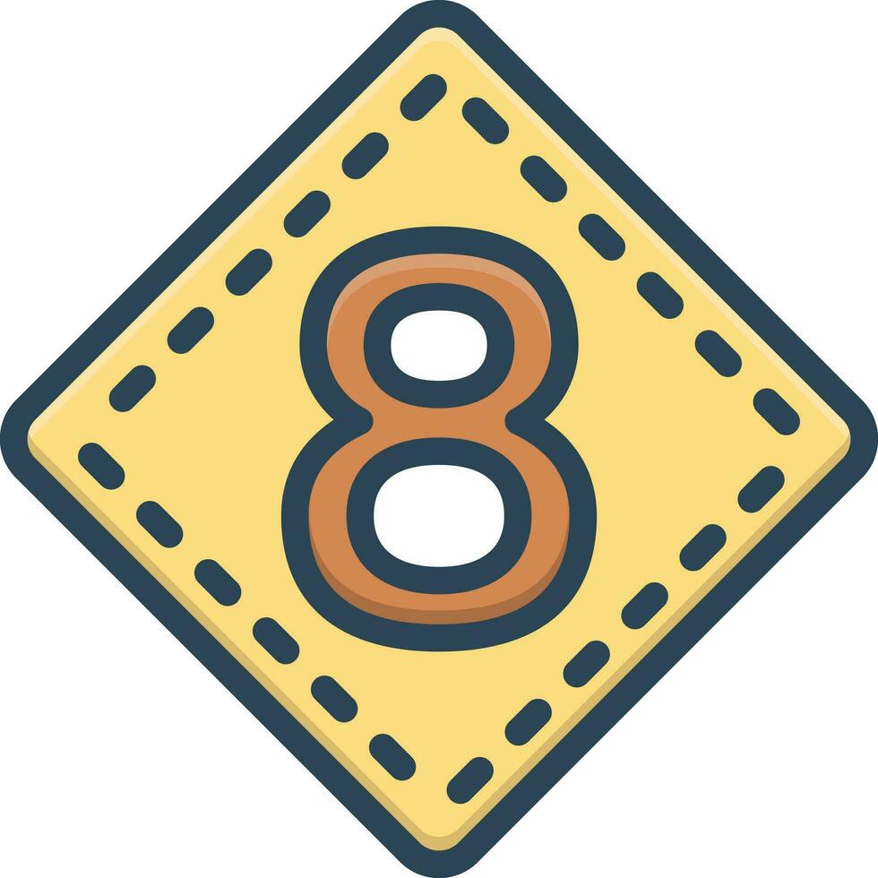 color icon for eight vector