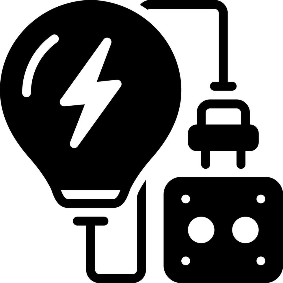 sólido icono para eléctrico vector