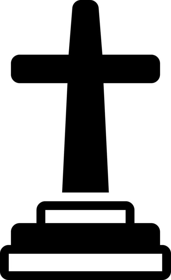 solid icon for catholic vector