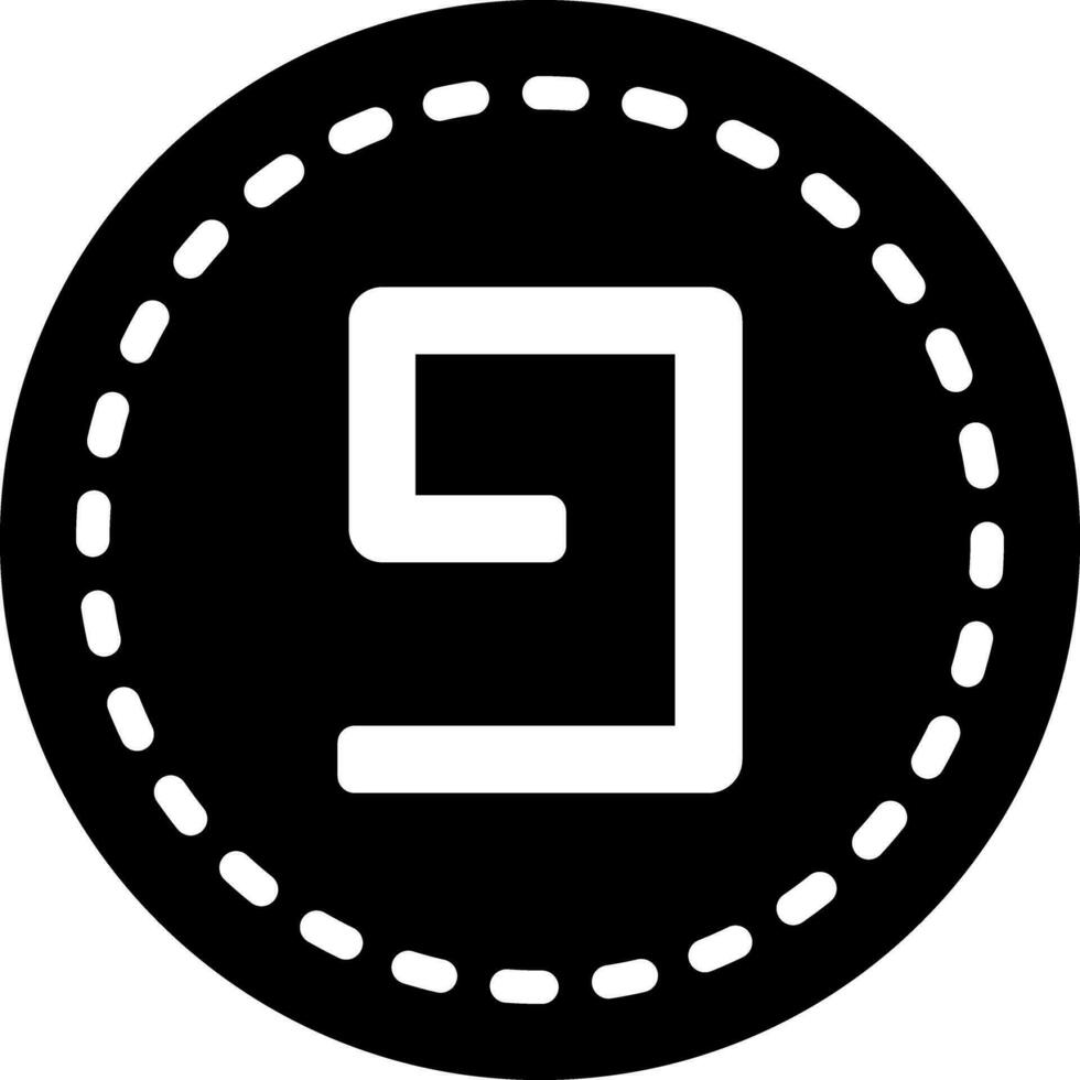 solid icon for nine vector