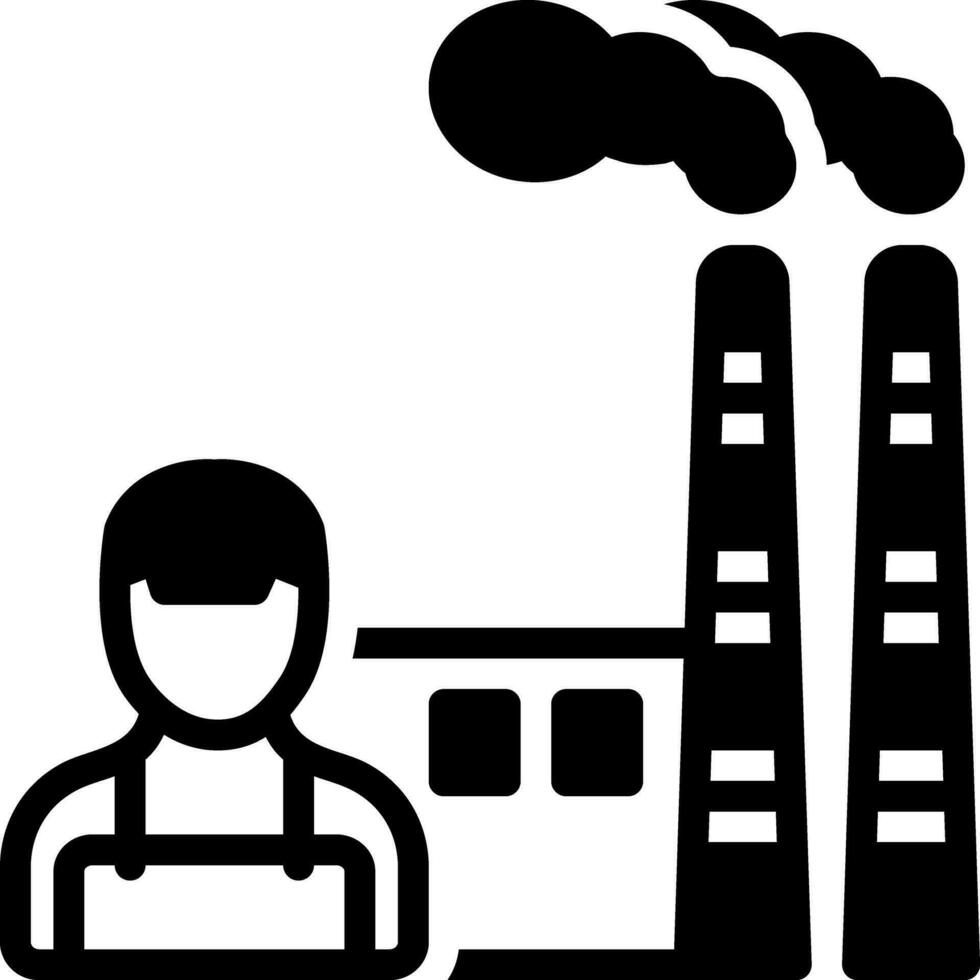 solid icon for manufacturing vector