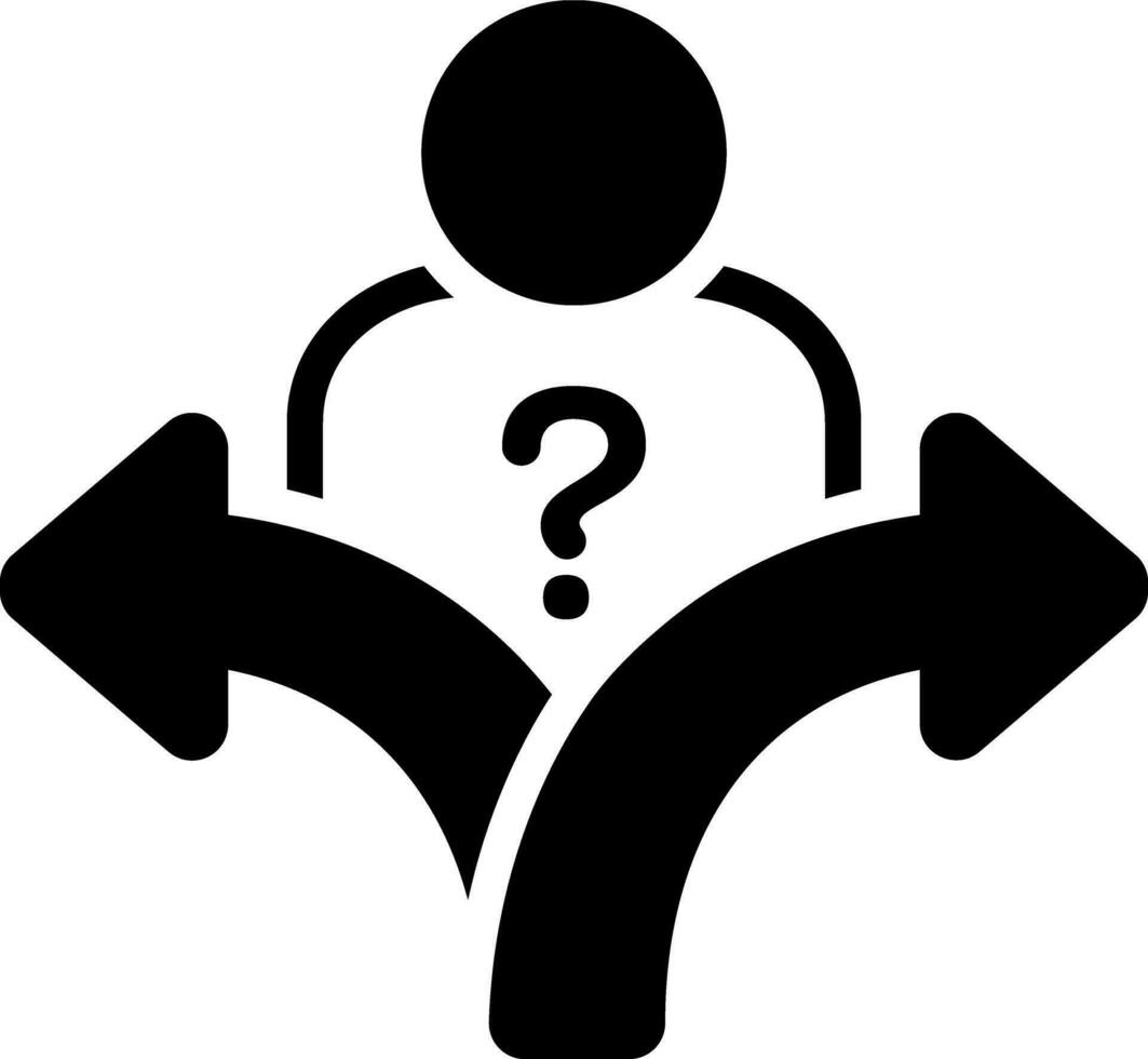 solid icon for decision vector