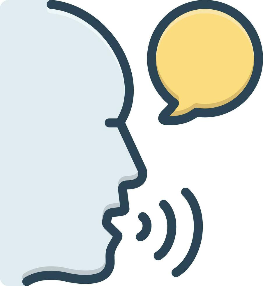 color icon for say vector