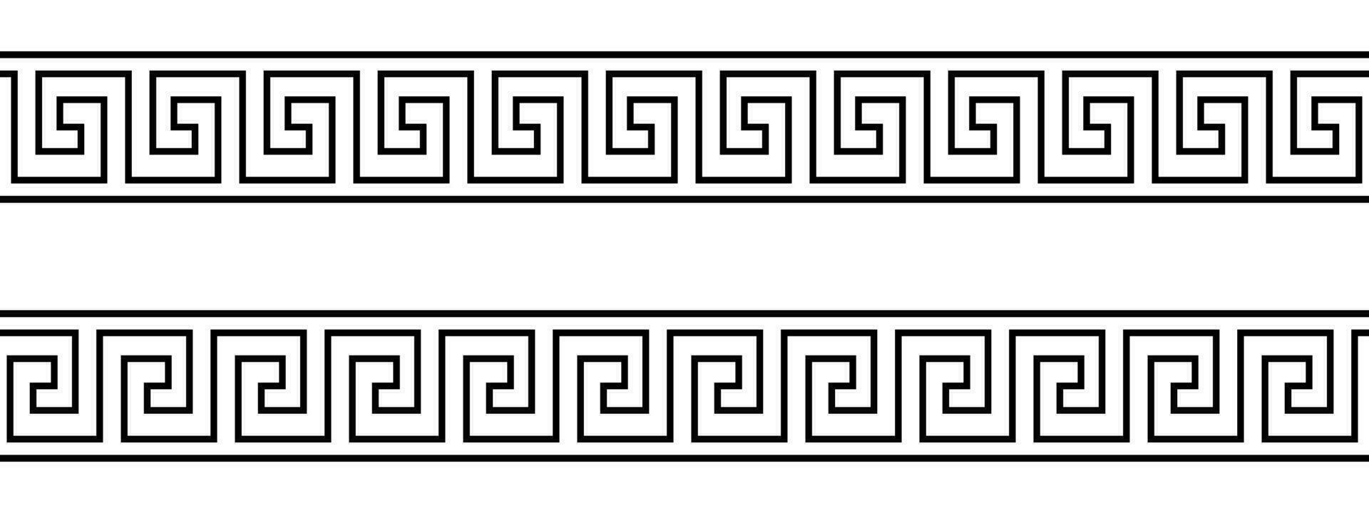 Seamless Greek key patterns vector