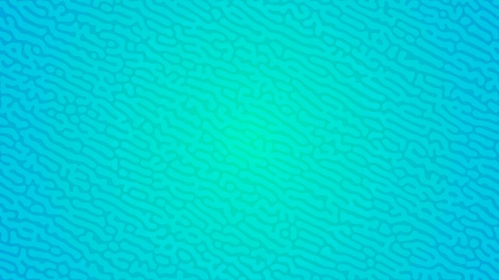 Blue Turing reaction gradient background. Abstract diffusion pattern with chaotic shapes. Vector illustration.