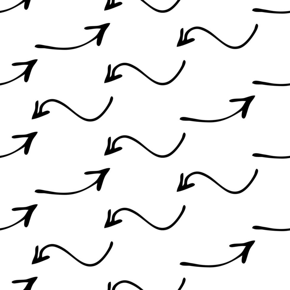 Seamless pattern with doodle arrows vector
