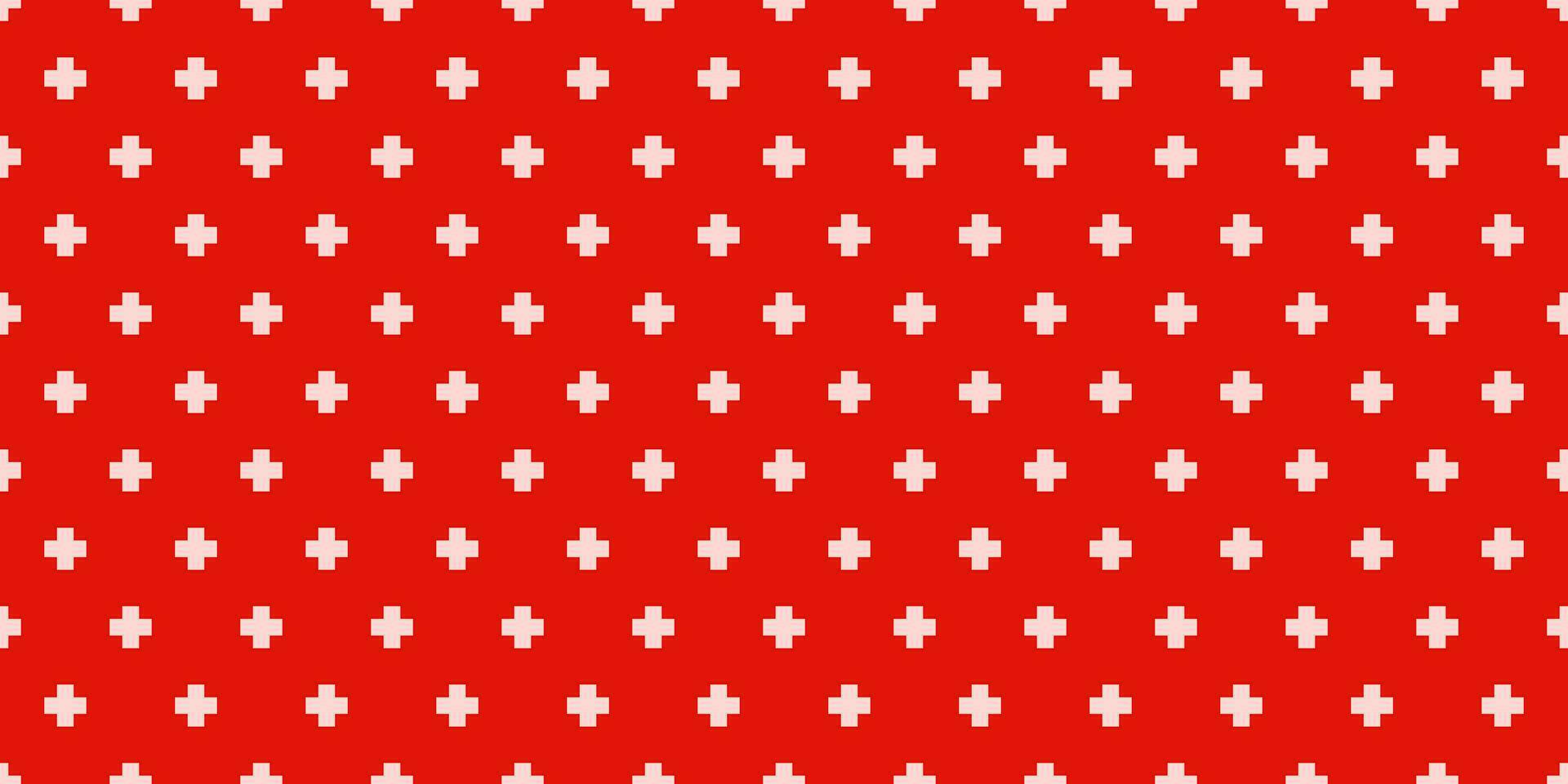 Seamless hospital background with plus symbols vector