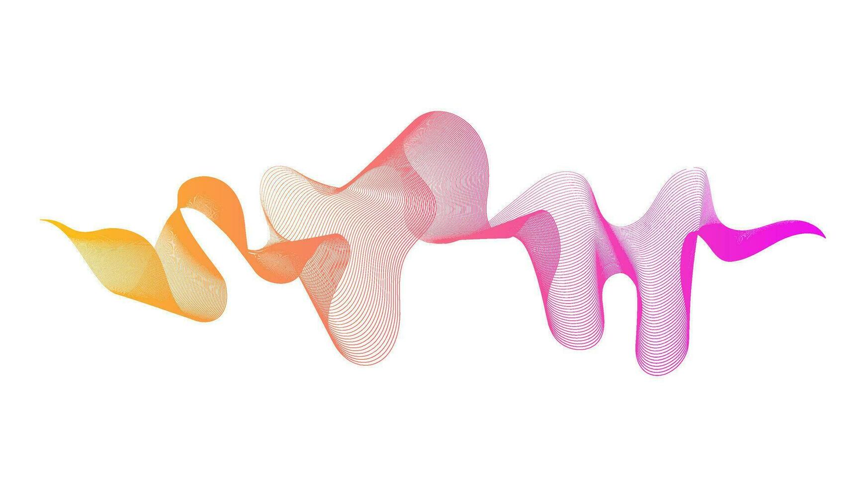 Abstract backdrop with colorful wave gradient lines vector