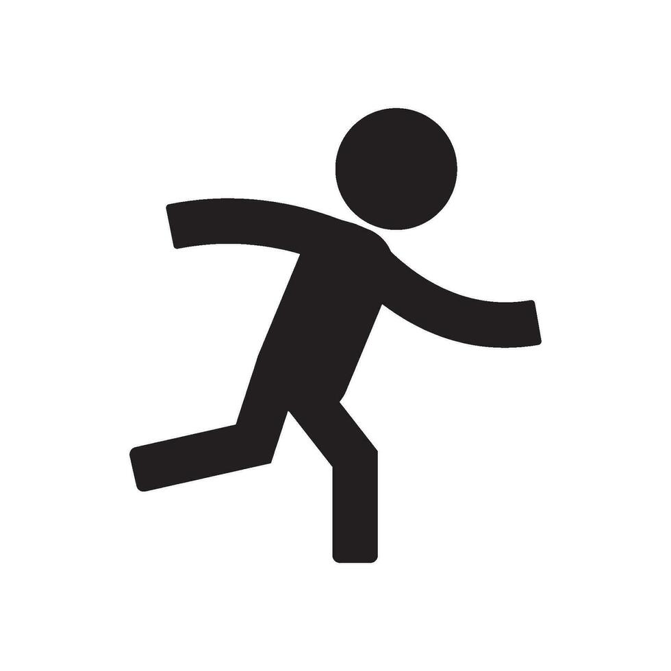 corriendo hombre icono vector