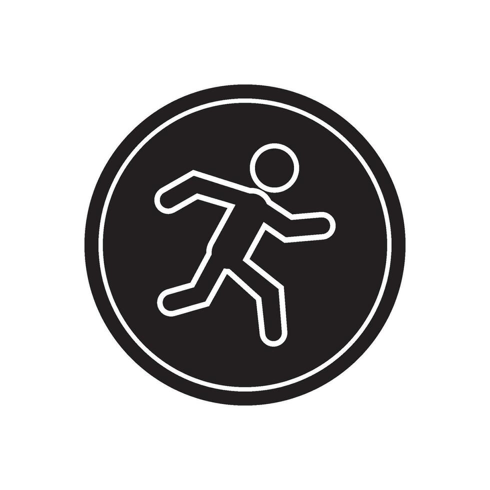 running man icon vector