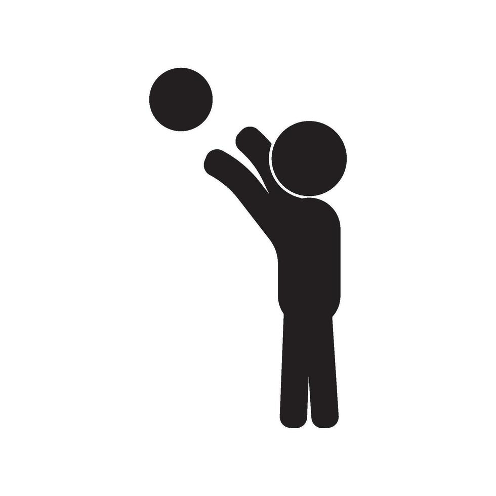 person throwing ball icon vector