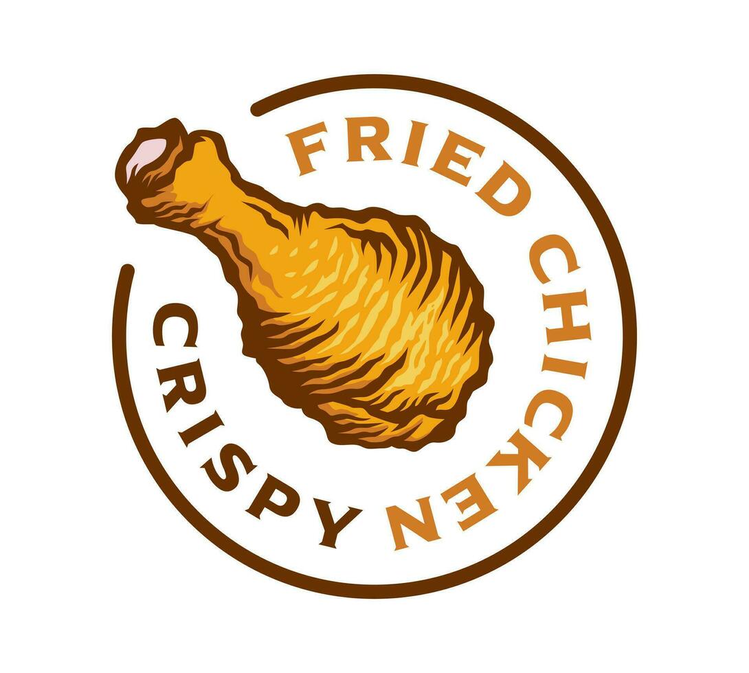 Hot Crispy Fried Chicken logo template vector