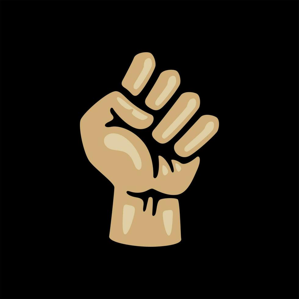 fist punch illustration om dark background. vector