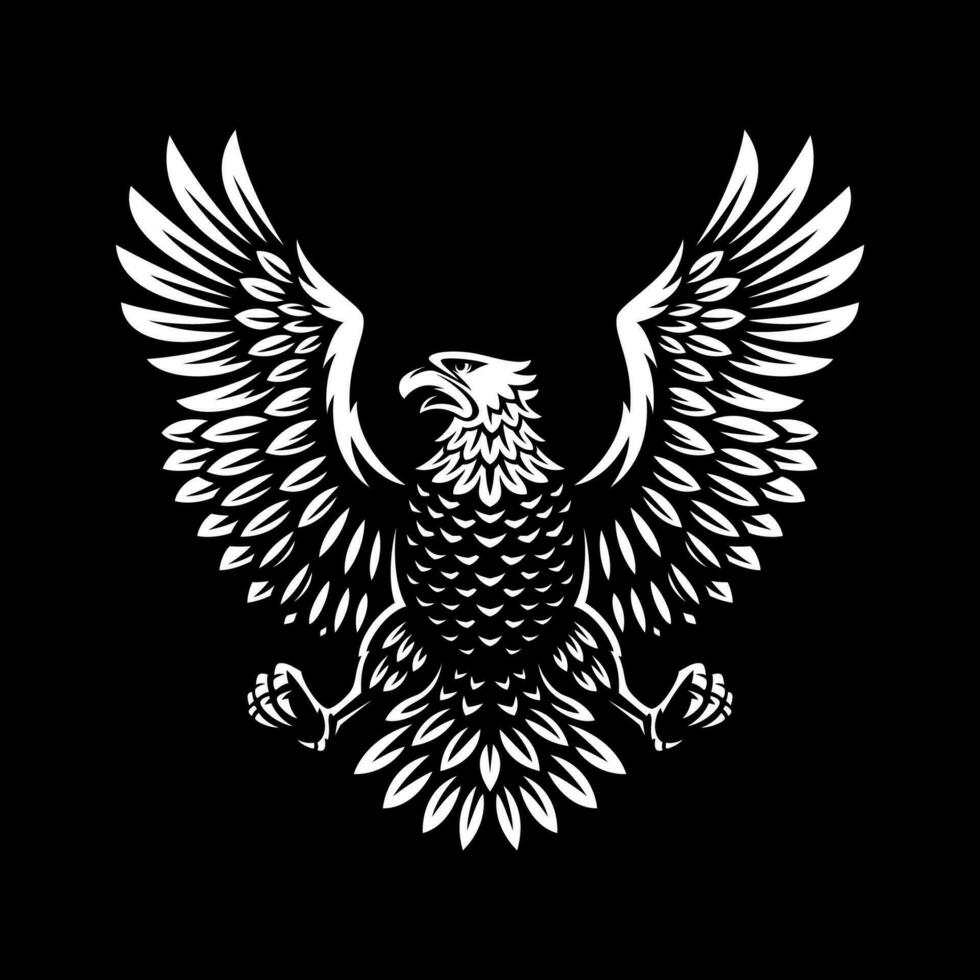 eagle symbol illustration design on dark background. vector