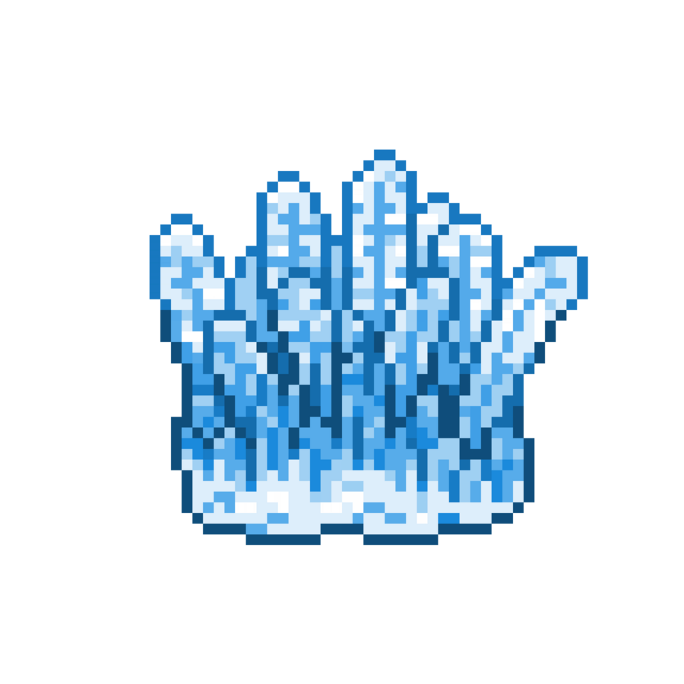 An 8-bit retro-styled pixel-art illustration of blue magnesium. png