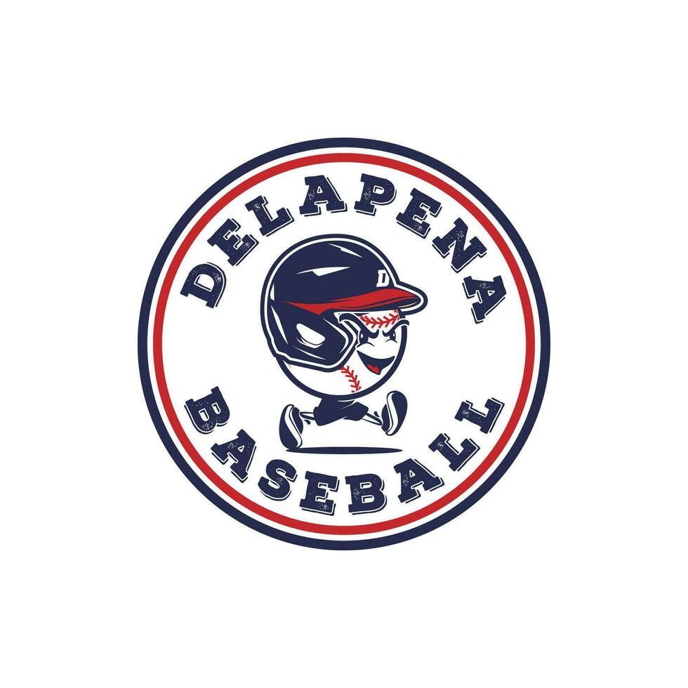 baseball mascot logo, kids baseball sport cute icon, baseball vintage logo vector