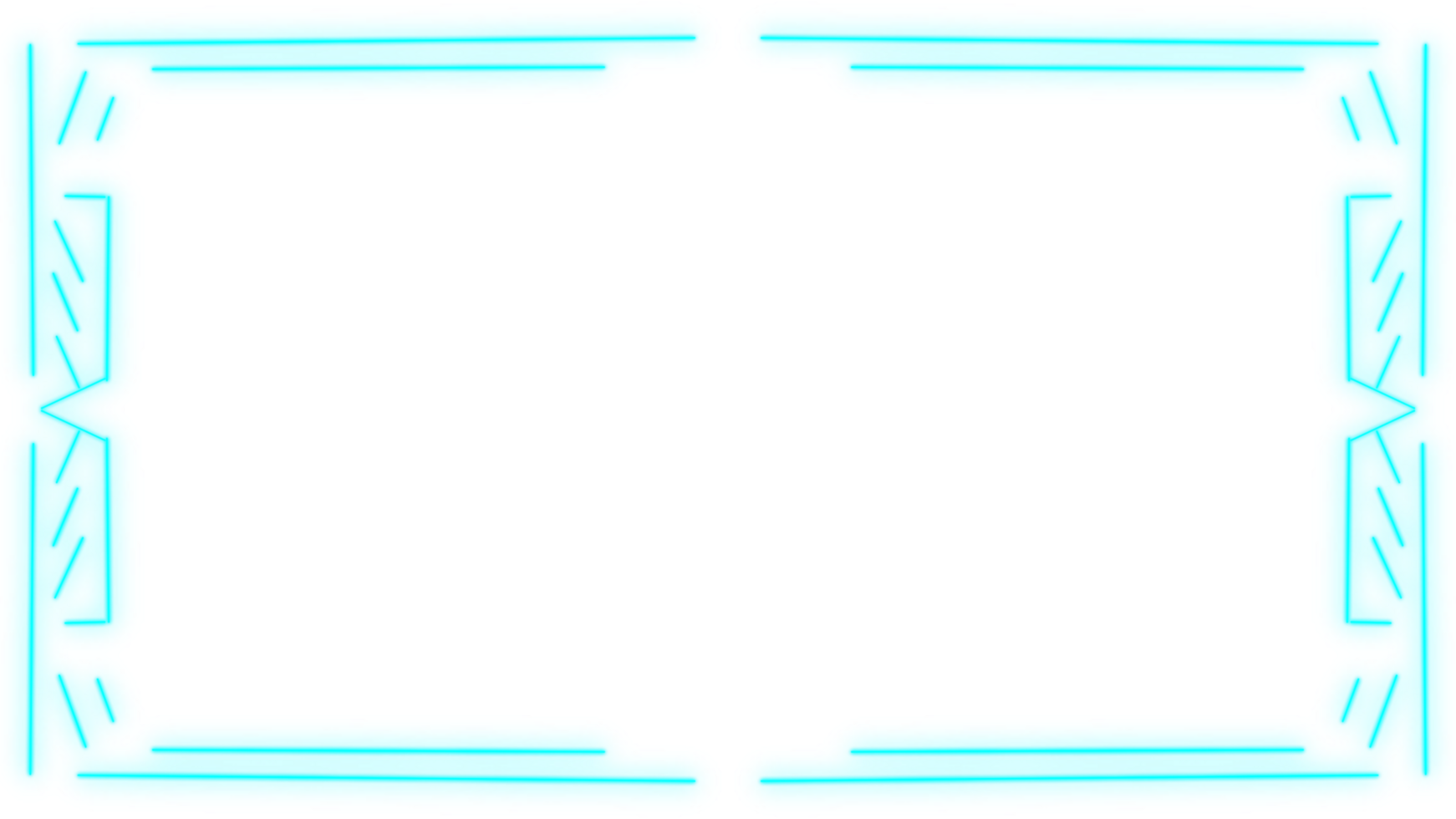 Square neon line frame png