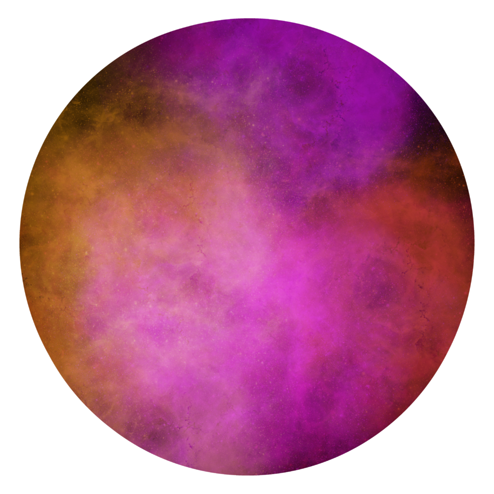 3d Sphere with nebula texture png