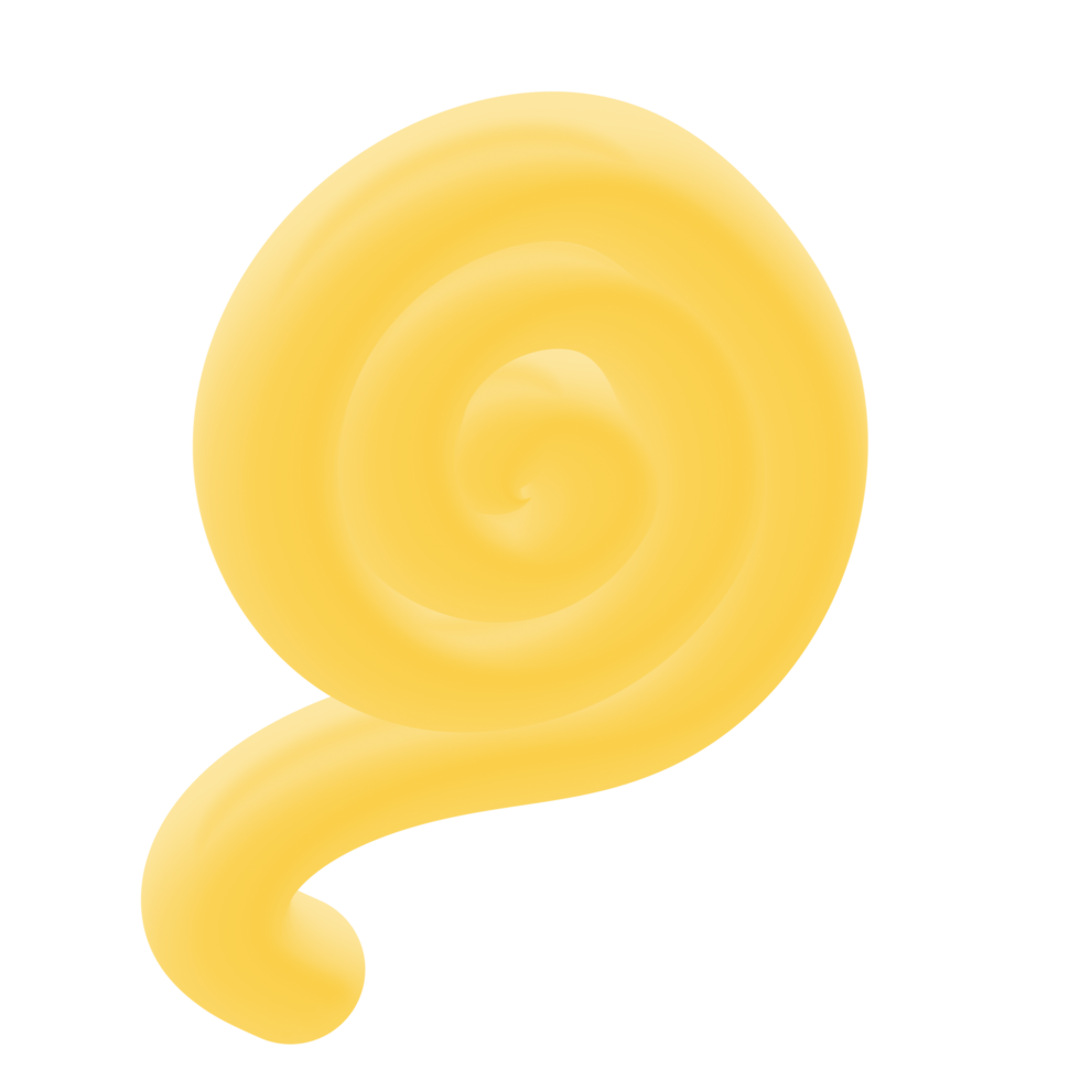 3d yellow spiral png