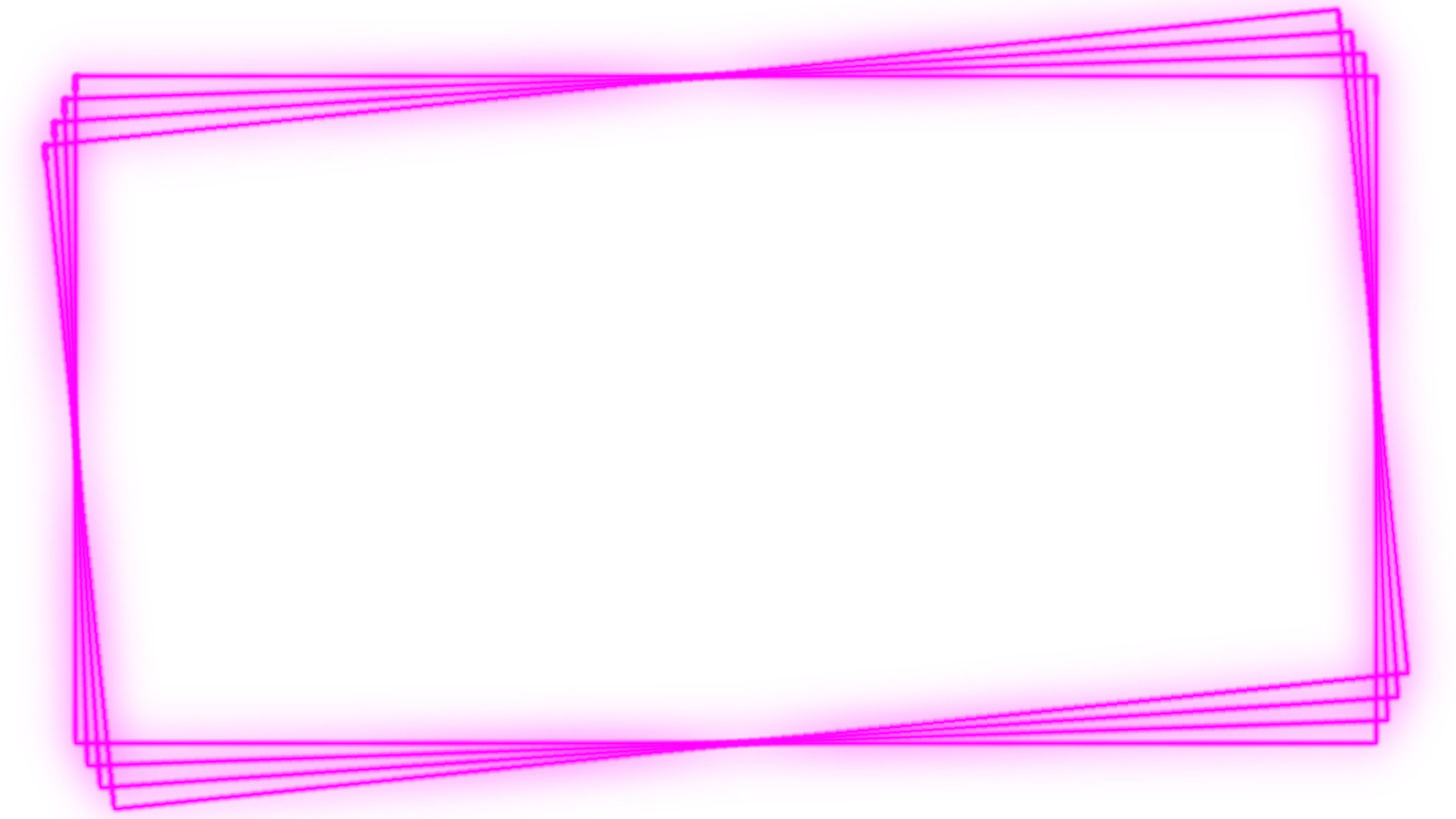 Square neon line frame png