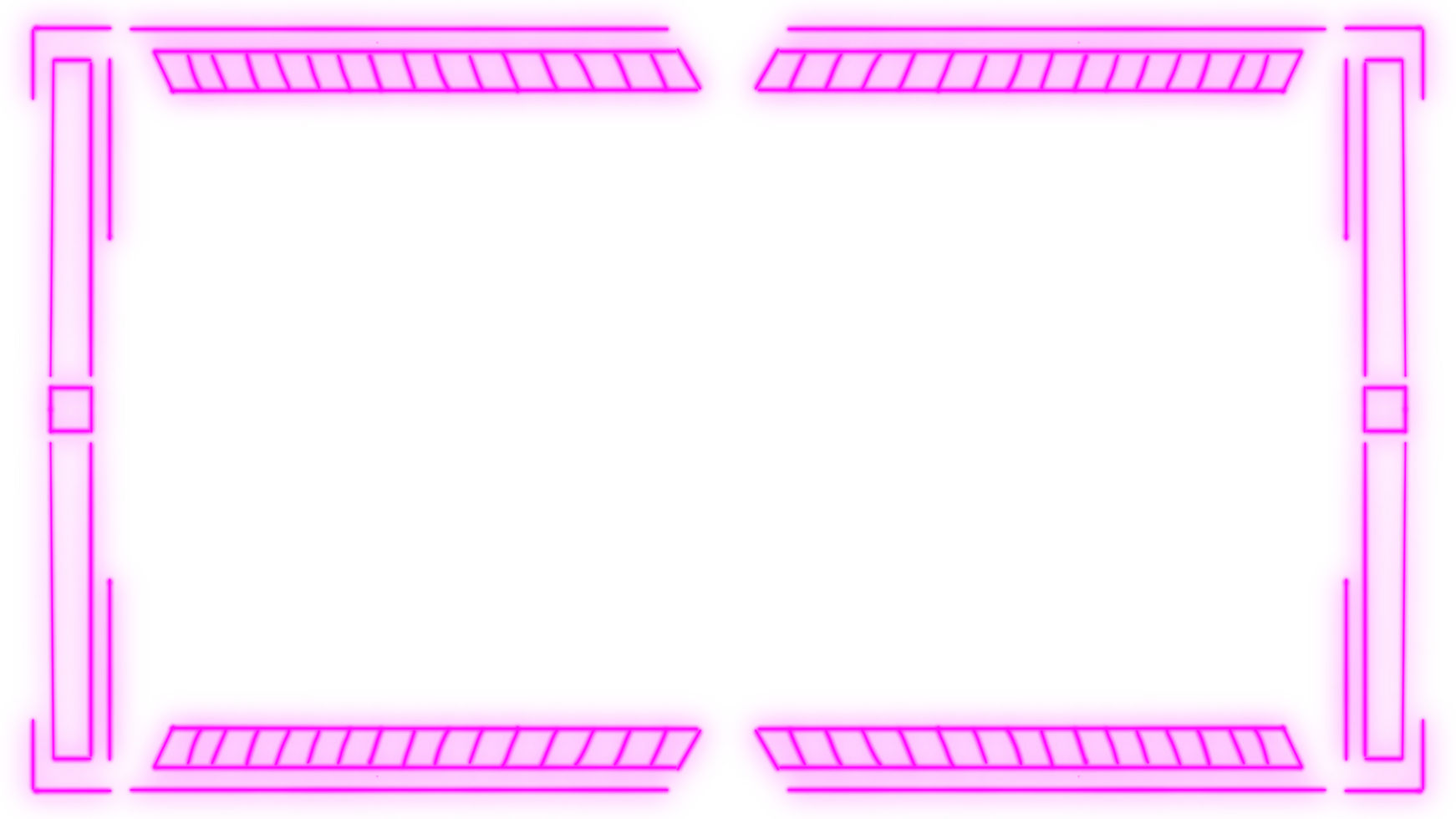 Square neon line frame png