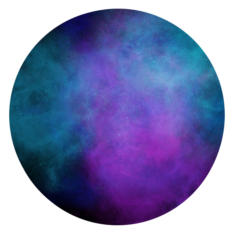 3d Sphere with nebula texture png