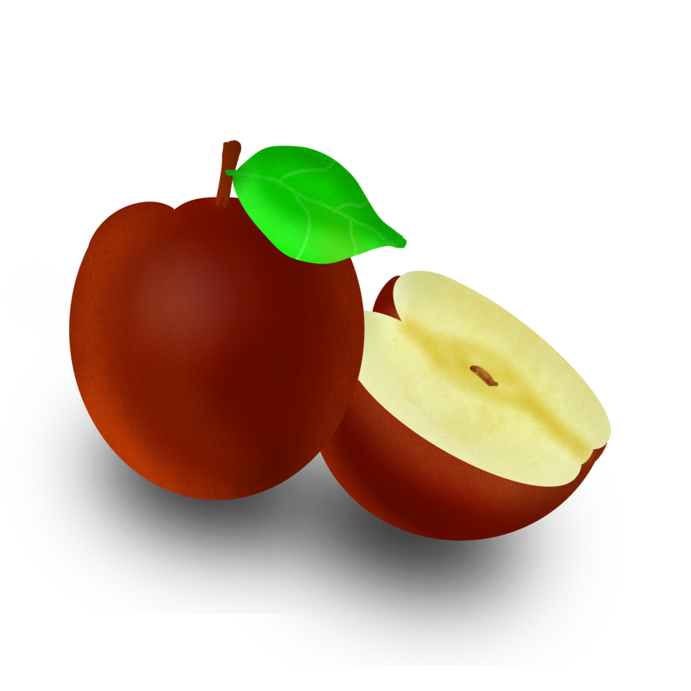 apple fruit painting png