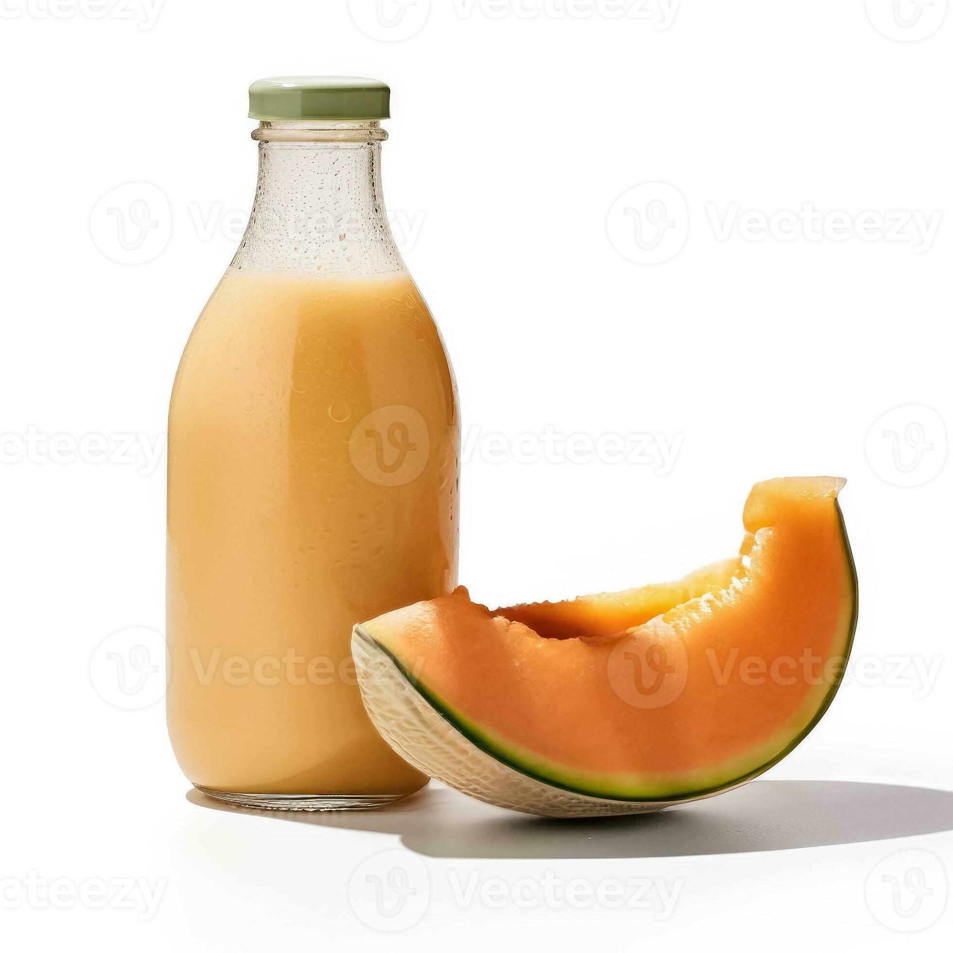 Melon Smoothie shake in a bottle isolated on white background 26548607