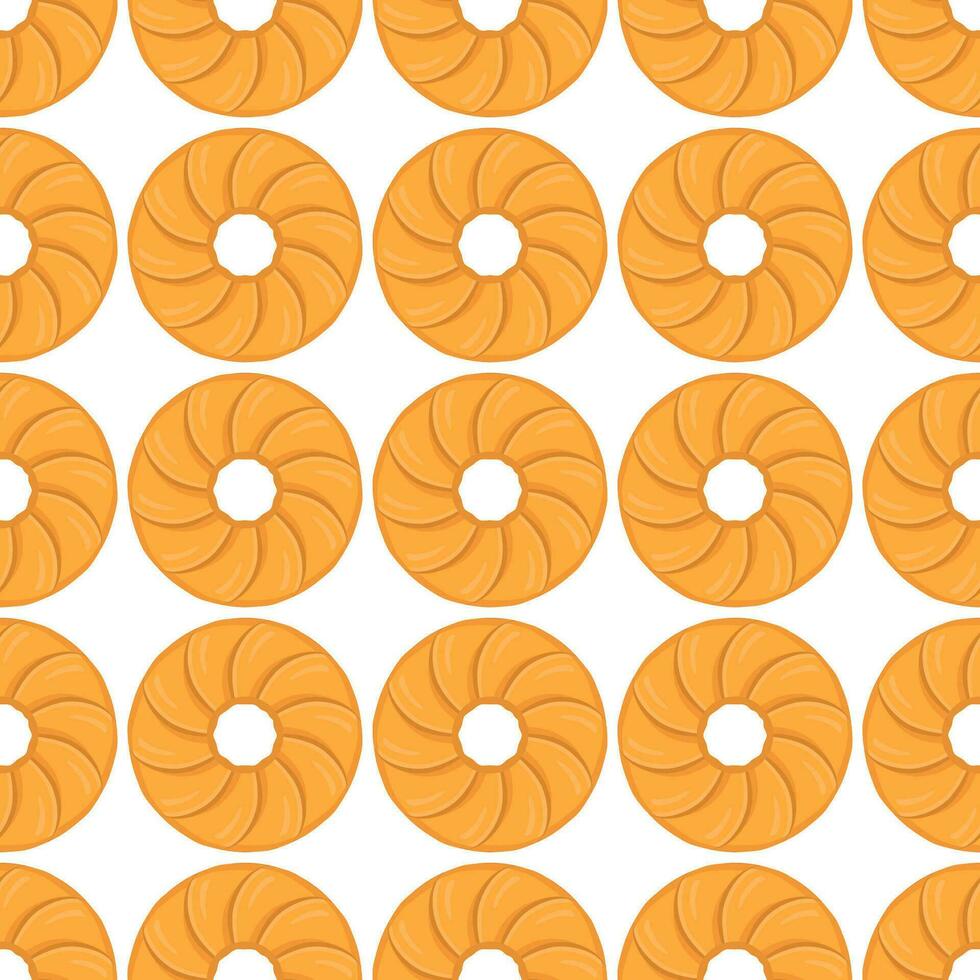 Pattern homemade cookie different taste in pastry biscuit vector