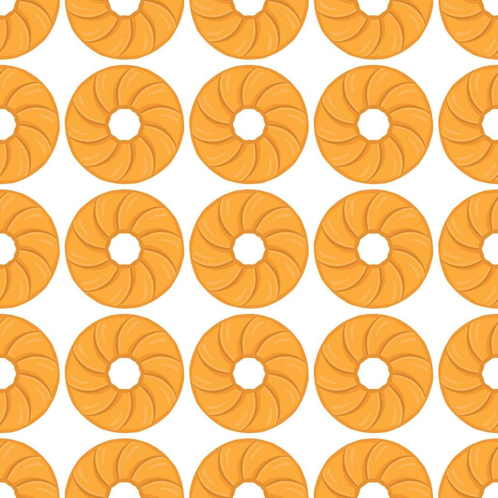 patrón de galletas caseras de diferentes sabores en galletas de pastelería vector