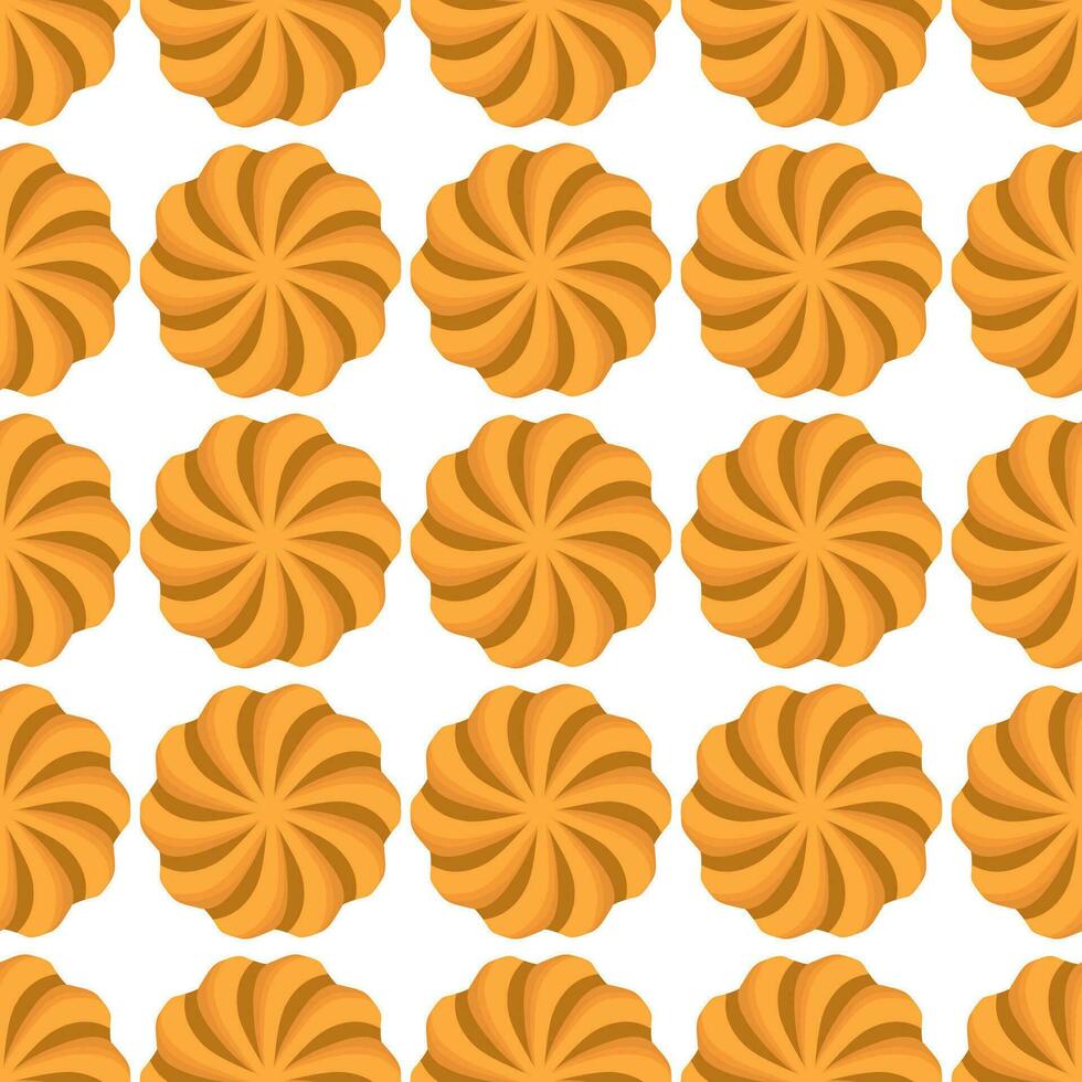 Pattern homemade cookie different taste in pastry biscuit vector