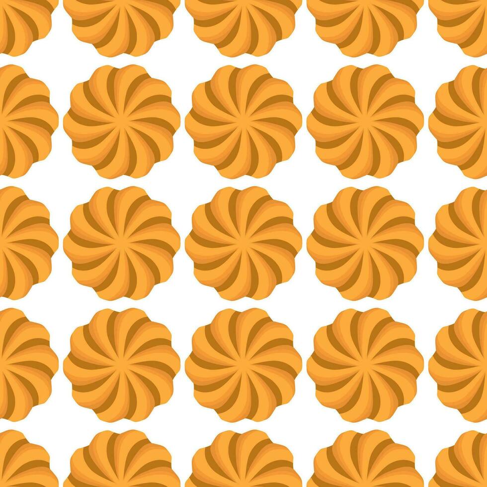 Pattern homemade cookie different taste in pastry biscuit vector