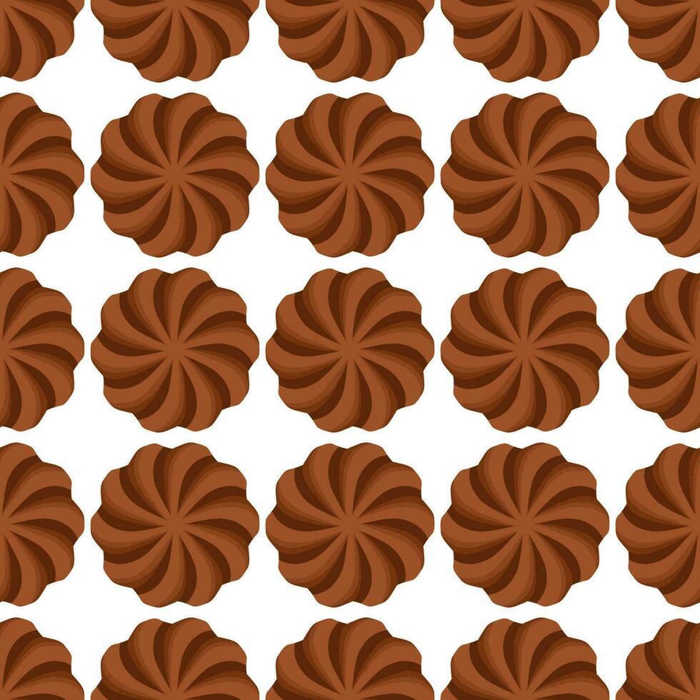 Pattern homemade cookie different taste in pastry biscuit vector