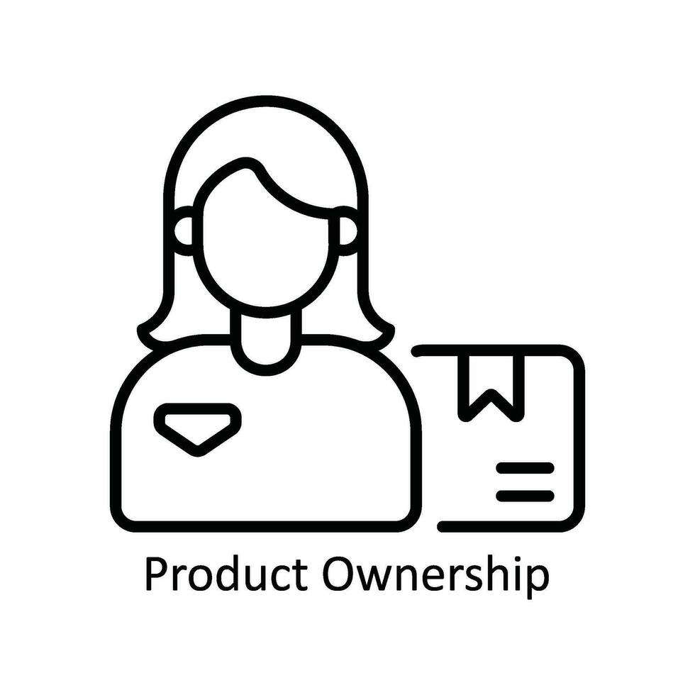 Product Ownership Vector  outline Icon Design illustration. Product Management Symbol on White background EPS 10 File
