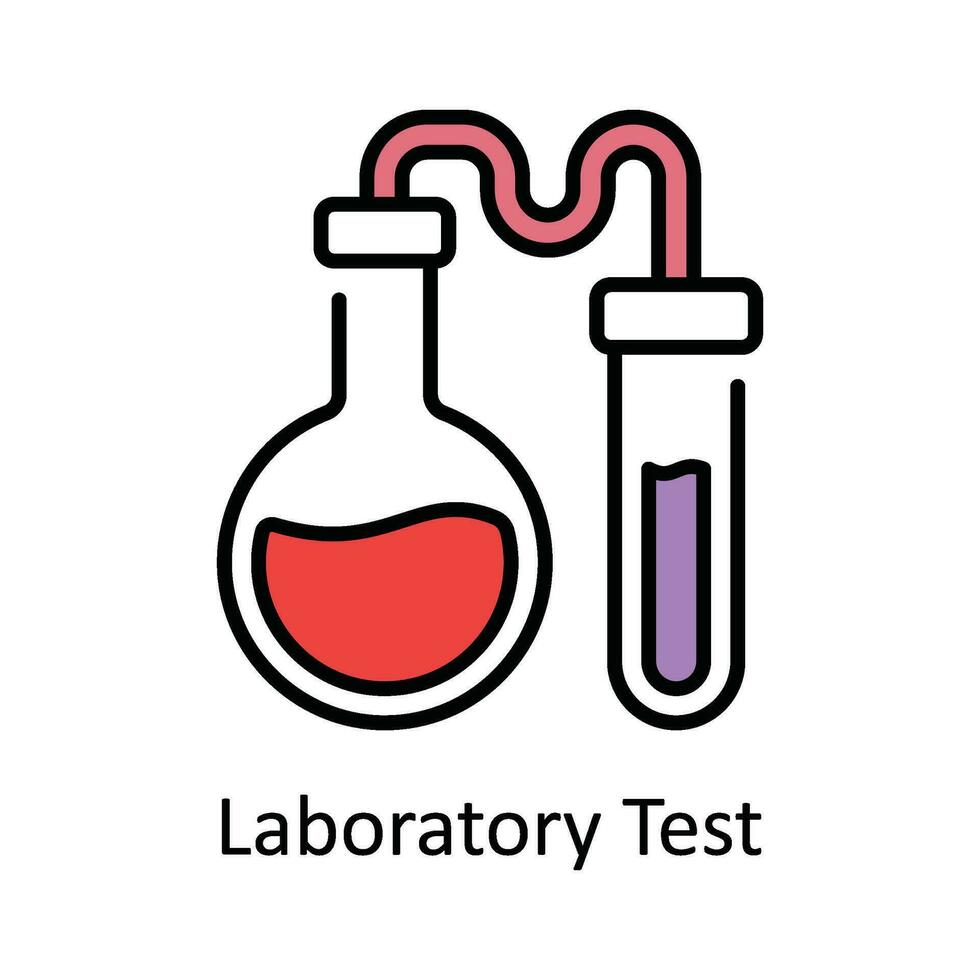 Laboratory Test Vector Fill outline Icon Design illustration. Smart Industries Symbol on White background EPS 10 File