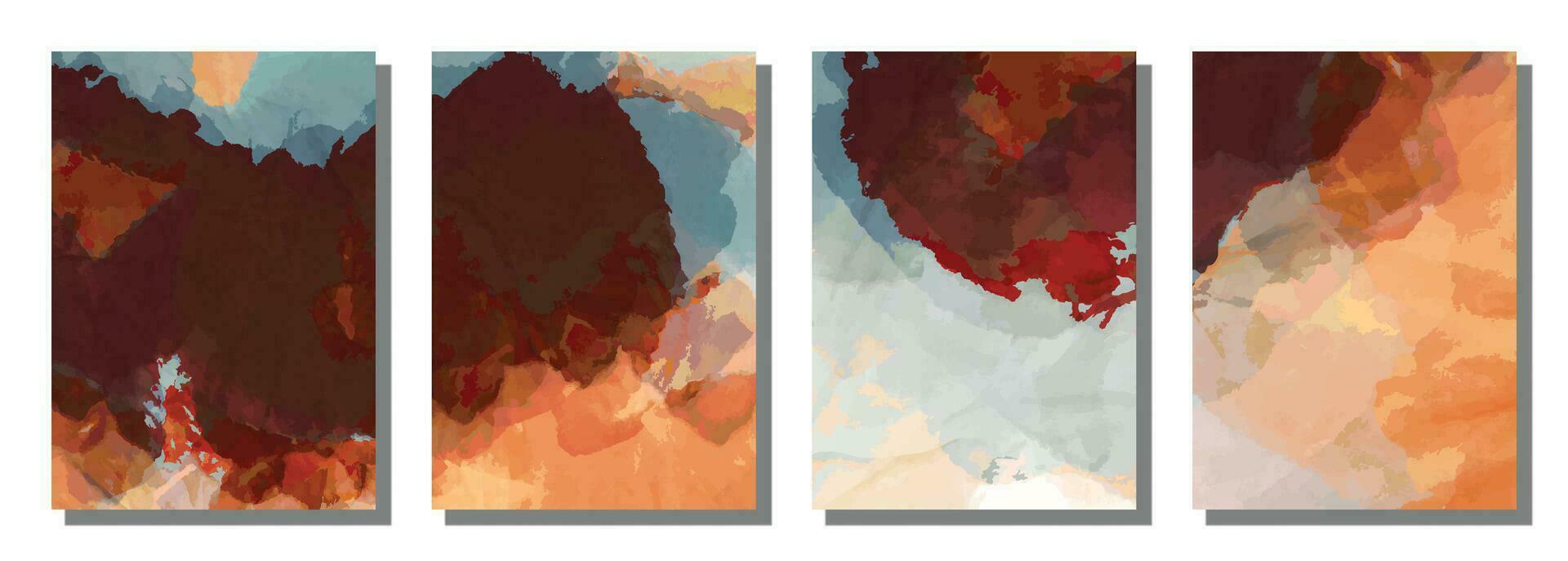 Abstract watercolor brush background. Set background. vector