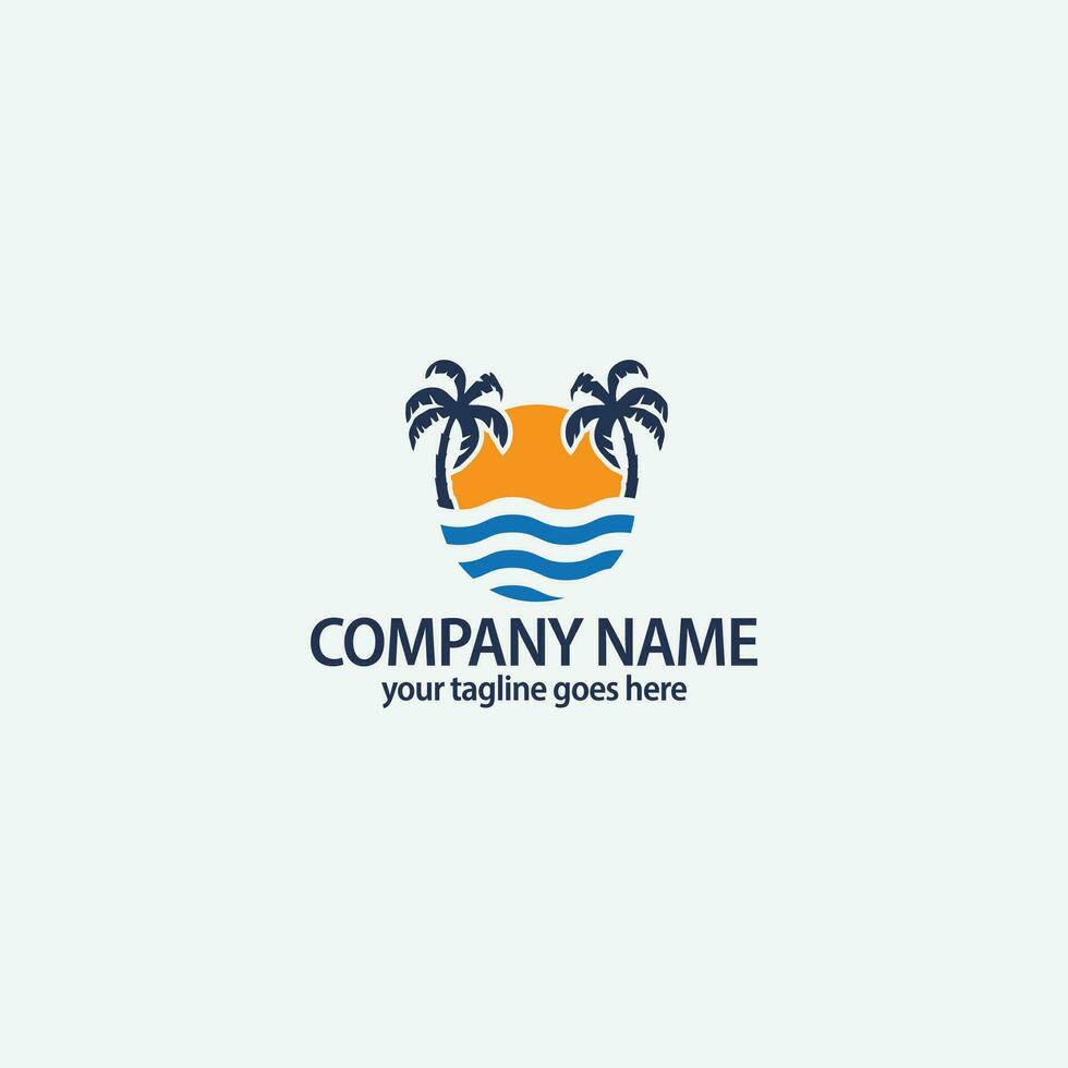 PALM summer logo vector