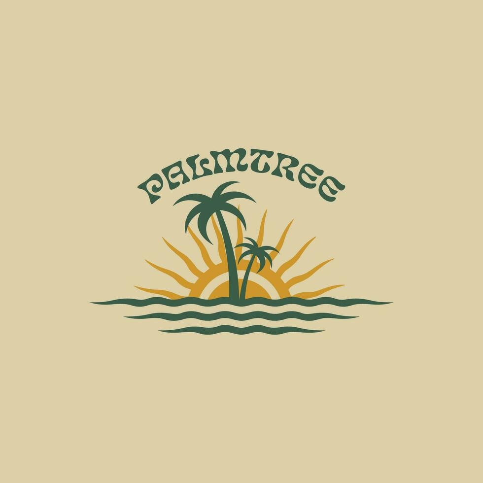 PALM summer logo vector