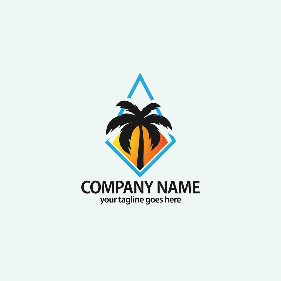 PALM summer logo vector