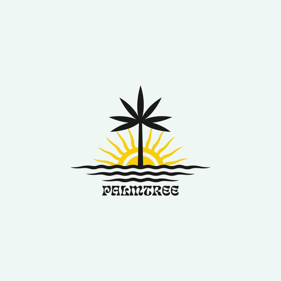 PALM summer logo vector