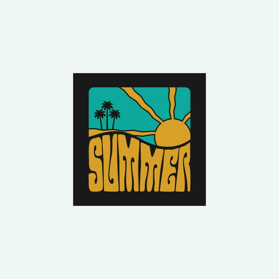 PALM summer logo vector