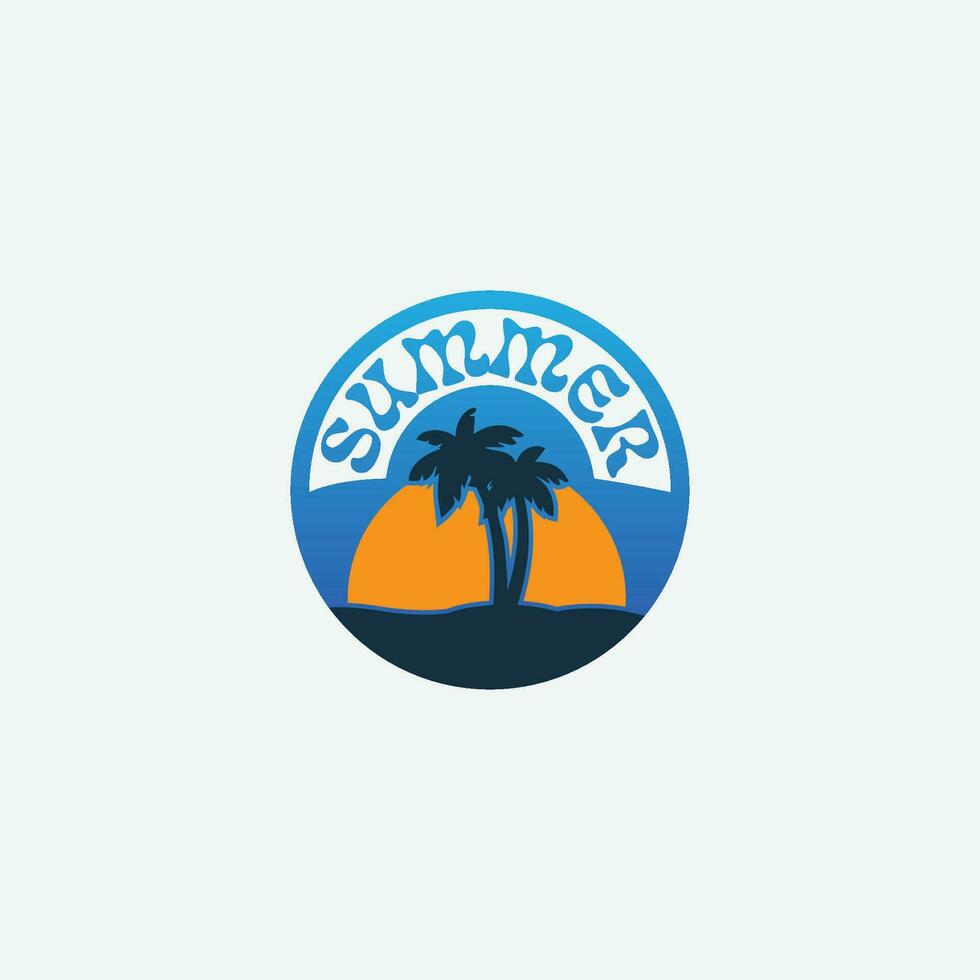 PALM summer logo vector