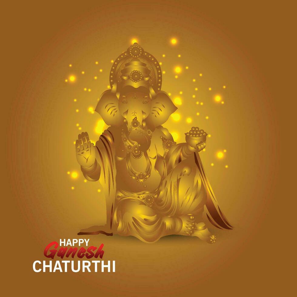 Happy ganesh chaturthi festival background vector