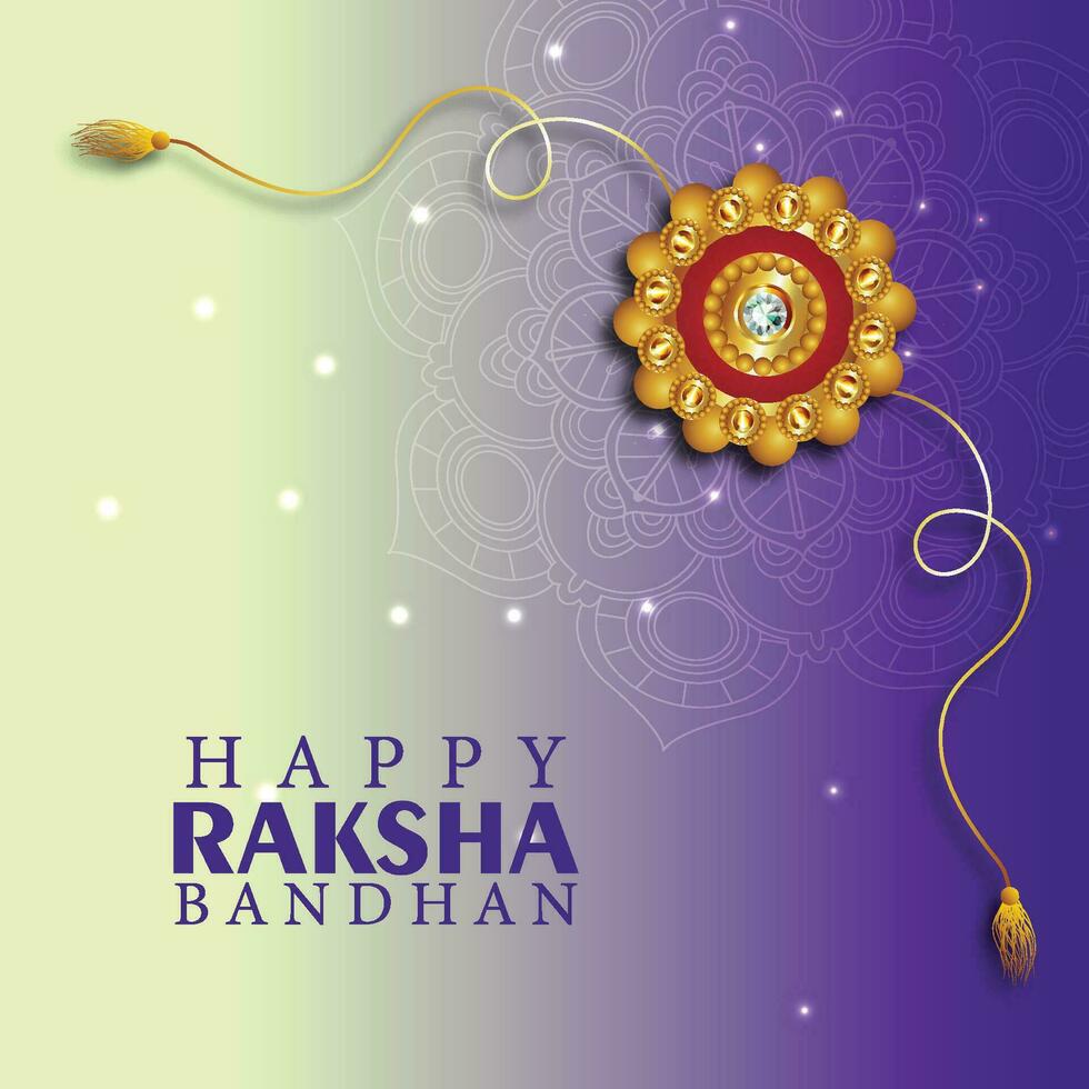 Creative beautiful rakhi for happy raksha bandhan design vector