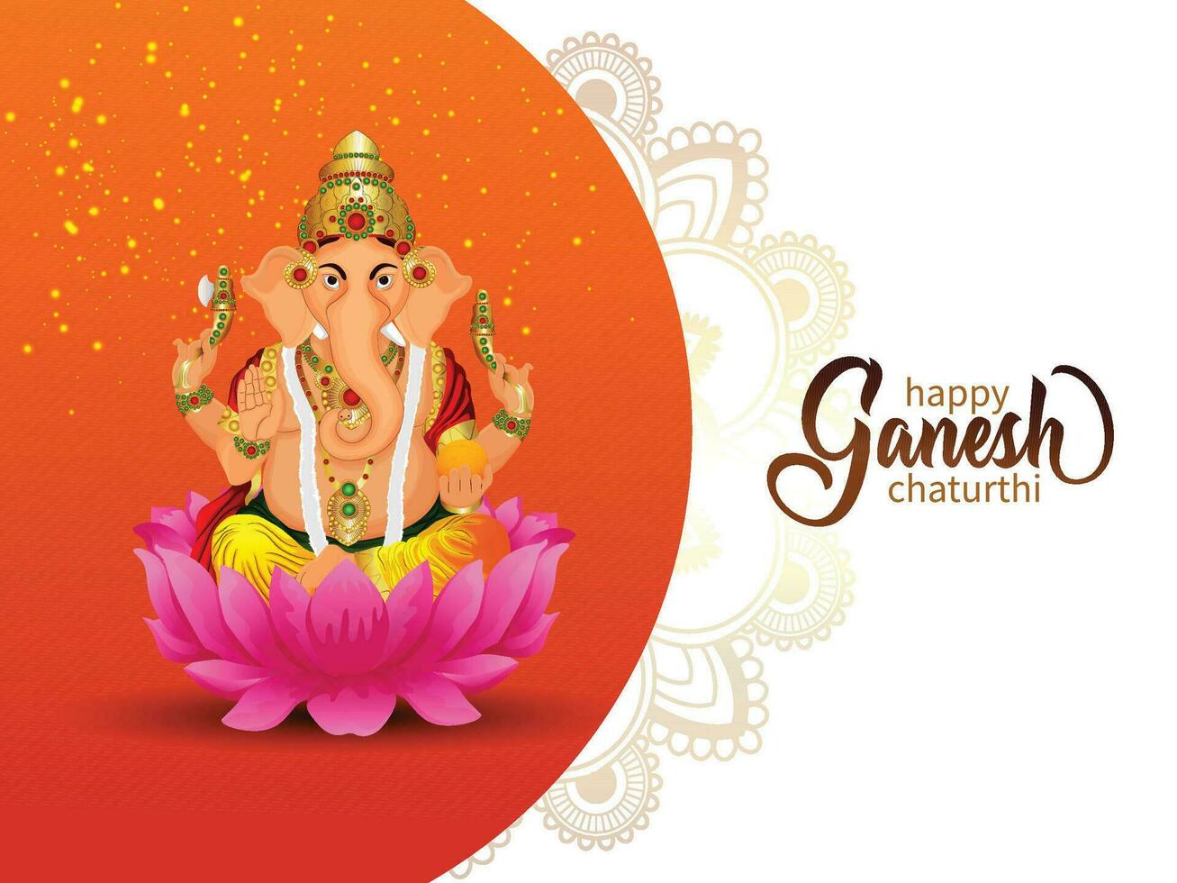 Happy ganesh chaturthi festival celebration background vector